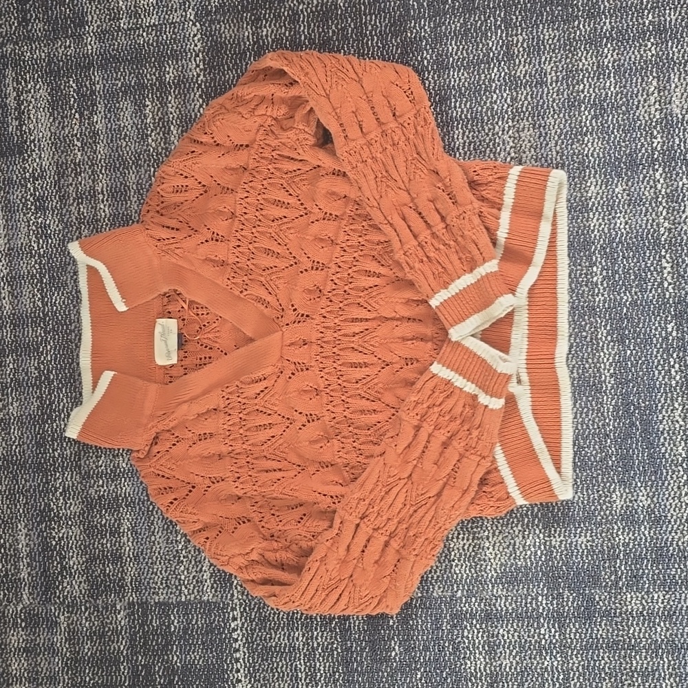 Universal Thread Crochet Collared Pullover